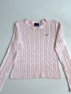 Vintage Polo Jeans Co. Ralph Lauren Cable Knit Sweater – Baby Pink women’s (XS)