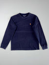 Carhartt WIP Chase Logo Long Sleeve T-Shirt Navy(M)