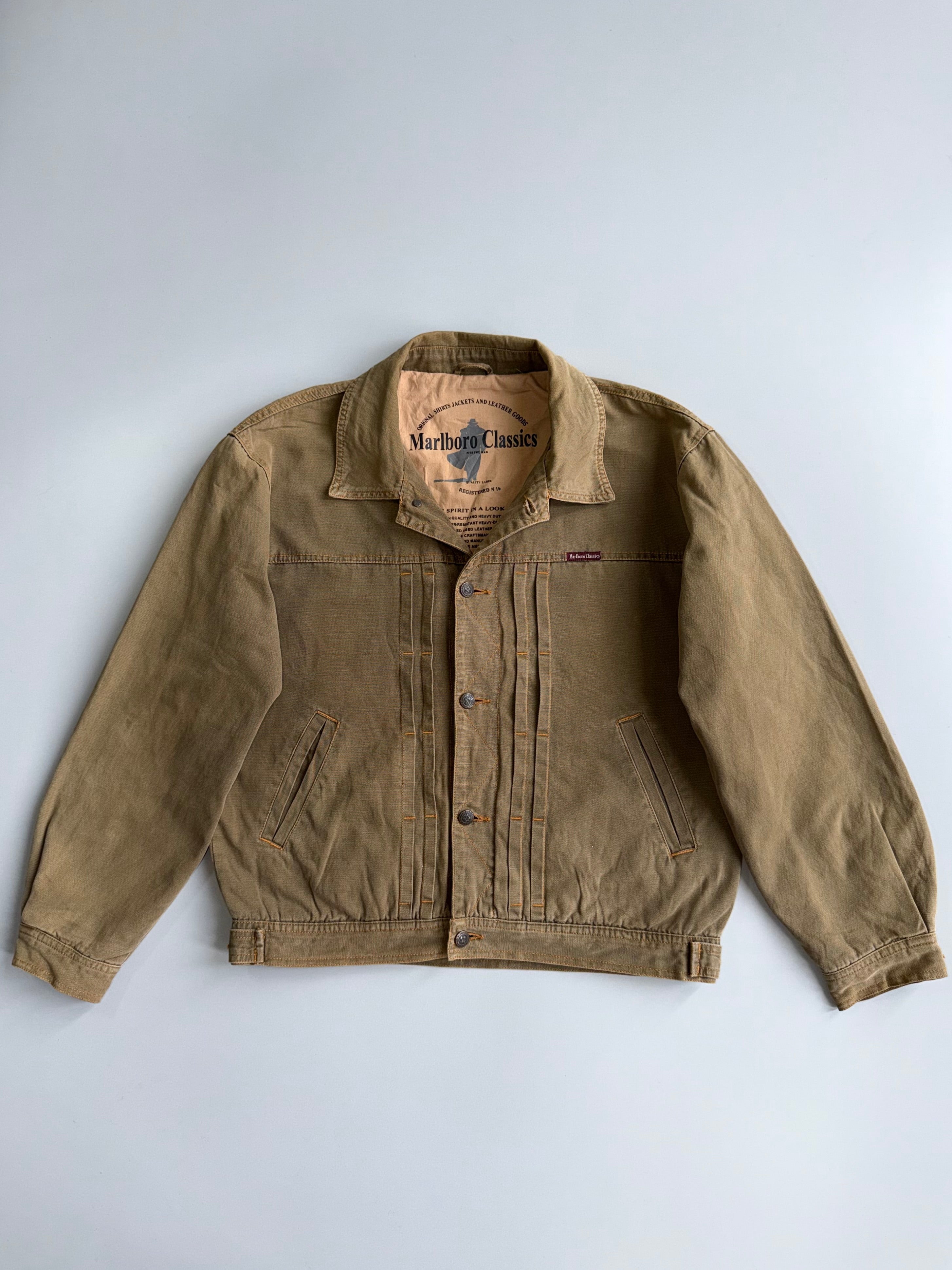 Marlboro Classics RARE Vintage Hard Canvas Trucker Jacket (M