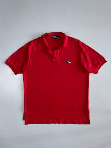 Polo Ralph Lauren Vintage Polo Shirt Embroidered Polo Player Logo Red (XL)