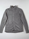 GAP Grey Heavy Knit Full-Zip Mock Neck Sweater (M)