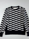 Champion Reverse Weave All-Over Script Checkered Crewneck (L)