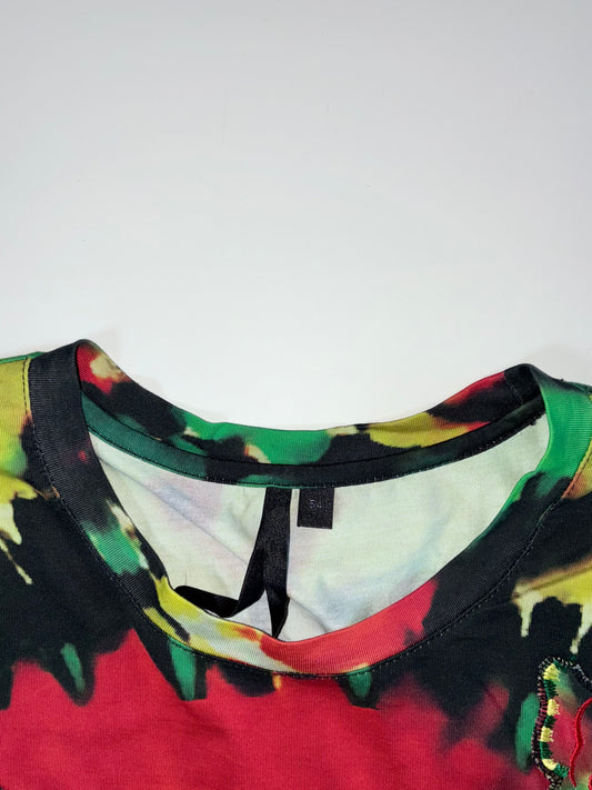 Tie-Dye Butterfly Graphic T-Shirt – Multicolour,(L)