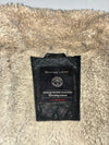 Selected Jeans Black Leather Jacket with Sherpa Collar (M)