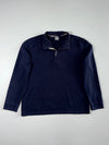Puma Navy Quarter-Zip Knit Pullover – Check Trim Collar (XL)