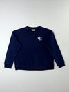 Lacoste Navy Blue Logo Patch Crewneck Sweatshirt (S)