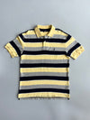 Nautica Striped Pique Polo Yellow Navy Grey (L)