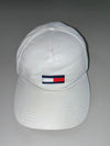 Vintage Tommy Hilfiger White Flag Logo Baseball Cap (Adjustable)