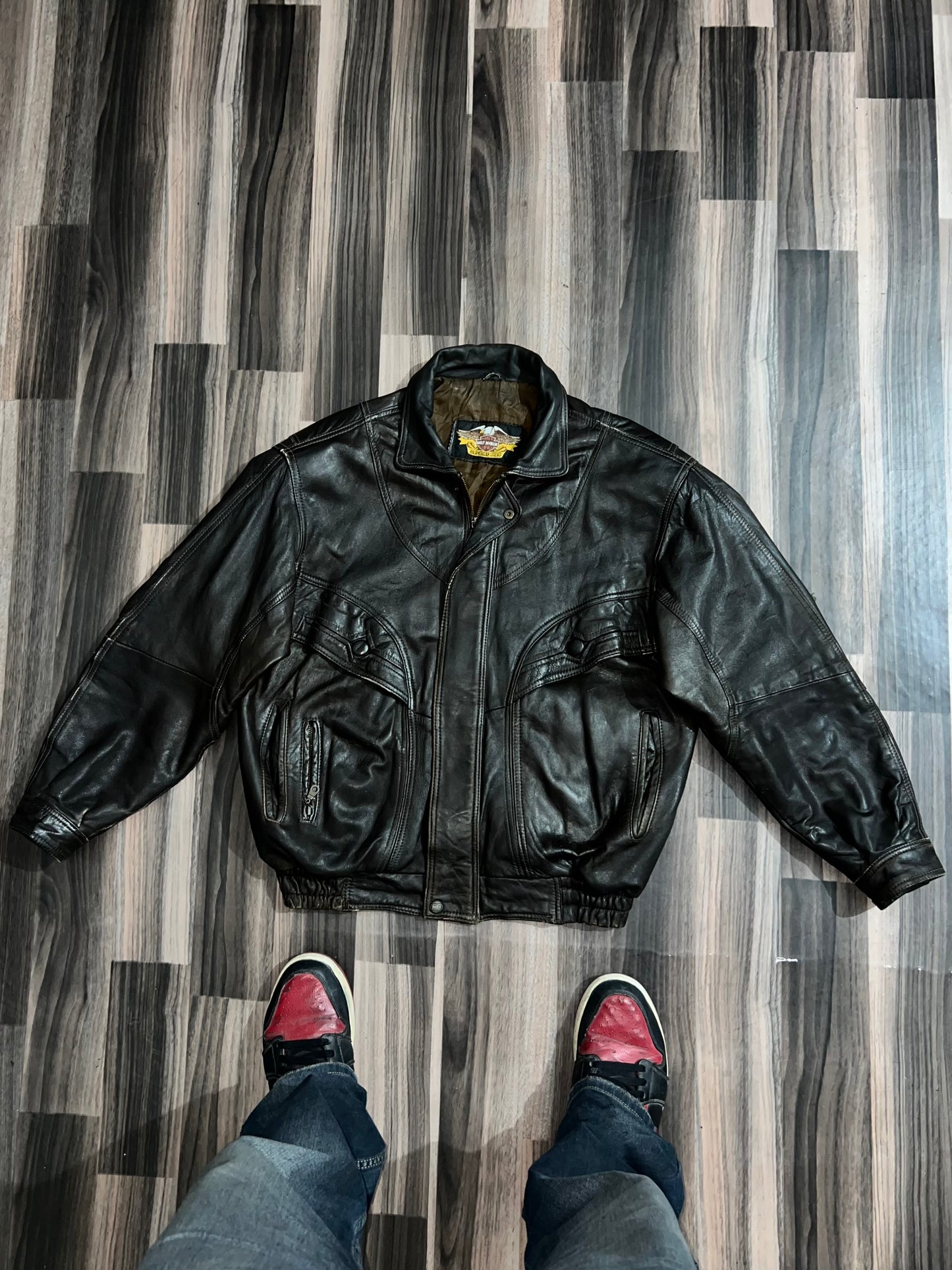 ZHARLEY DAVIDSON* Leather Jacket (L/XL)
