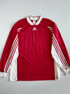 Vintage Adidas 3-Stripes Long Sleeve Football Jersey – Red & White (2XL)