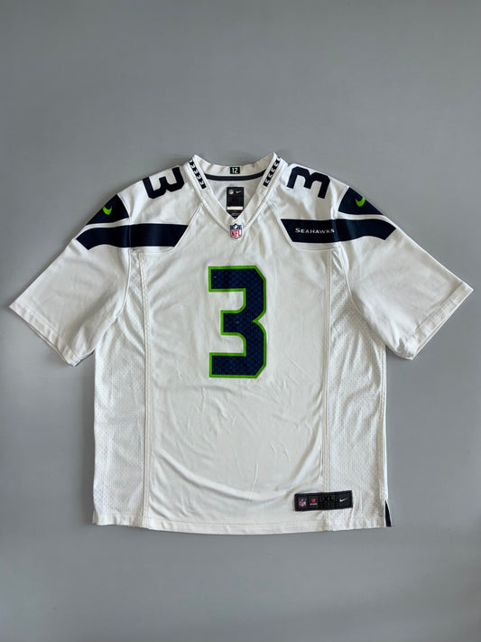 Nike NFL Seattle Seahawks #3 Russell Wilson On-Field Jersey White (2XL)