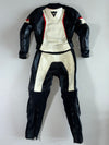Dainese Tricolor Racing Leather Suit (Knee Padded / Back Hump) (Jacket Size :XS) (W:28|L:37)