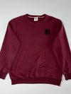 Air & Rainbow NY Embroidered Crewneck Sweatshirt – Maroon (XL)