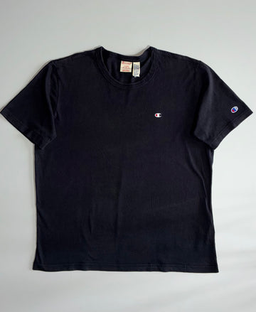 Champion Small Logo Tee – Black, Size Large (XL)