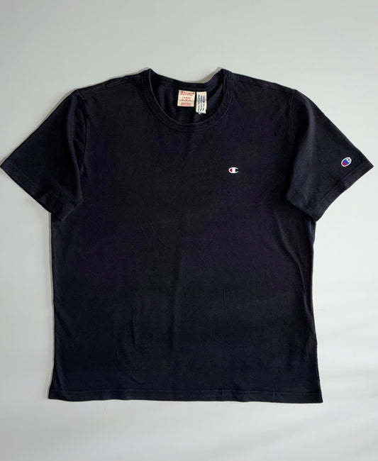 Champion Small Logo Tee – Black, Size Large (XL)