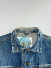 Vintage Denim Jacket with Comic Book Back Print (L)