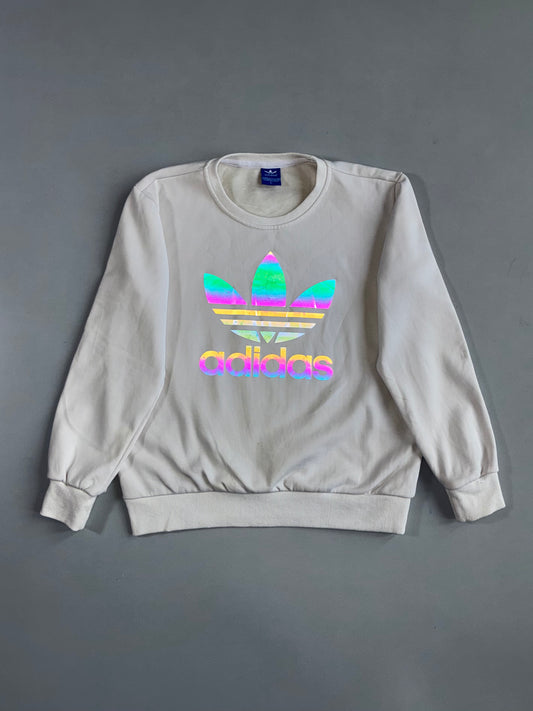 Adidas Originals | Trefoil Crewneck Sweatshirt Light Reflective Logo (S)