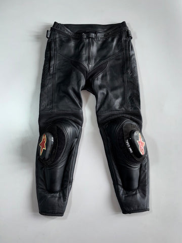 Dainese | Perforated Leather Racing Pants | All Black | W/ Sliders Size 50 (EU) (W-32)