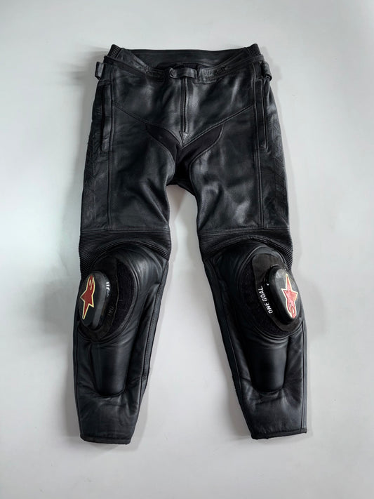 Dainese | Perforated Leather Racing Pants | All Black | W/ Sliders Size 50 (EU) (W-32)