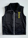 Black Zip-Up Embroidered Vest (M)