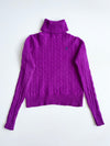 Polo Ralph Lauren Purple Cable Knit Turtleneck Sweater women’s (XS)