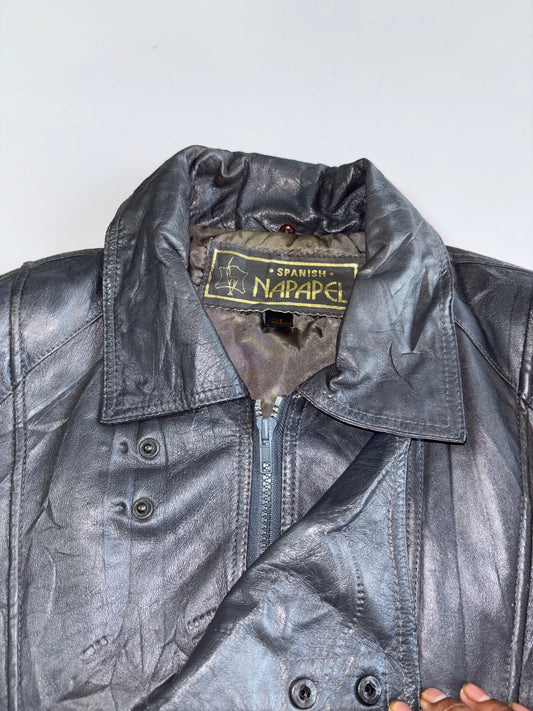 Vintage Premium Original Oversized Leather Jacket (L)