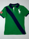 Polo Ralph Lauren Green Big Pony USA Flag Sleeve ,Kids (XS)