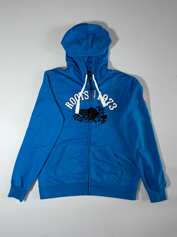 Roots | Est. 1973 Full-Zip Hoodie Blue (L)