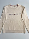 Tommy Hilfiger Embroidered Spellout Crewneck Sweatshirt – Oatmeal(S)