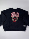 NBA Chicago Bulls Embroidered Crest Black Sweatshirt – (2XL/3XL)