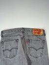Levi’s 501 Vintage Washed Grey Straight Fit Denim Jeans (W:34) (L:43)