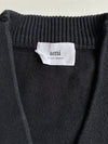 AMI Paris Ami de Coeur Black Knit Cardigan (XL)
