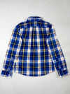 Vintage Abercrombie And Fitch Blue Yellow Plaid Shirt (S)