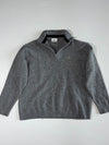 Lacoste Crocodile Logo Quarter-Zip Sweater, Heather Grey, Size (S)
