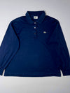 Lacoste Vintage Long Sleeve Polo Shirt – Navy Blue (L)