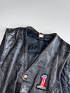 Harley Davidson Vintage Black Leather Lace-Up Vest (S)