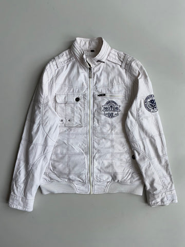 Tom Tompson | Motor Oil Patch Denim Jacket White (Xl)