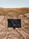 Vintage Netmen's Tan Striped Faux Leather Racer Jacket (L)