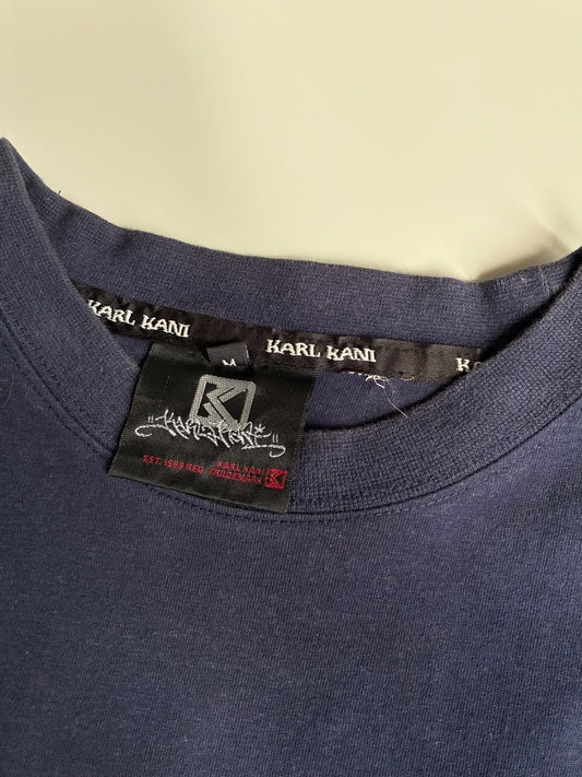 Karl Kani Navy Blue “The Originator” Graffiti Long Sleeve T-Shirt (Xl)