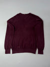 Tommy Hilfiger Cotton V-Neck Sweater – Burgundy (S)
