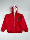 Vintage Gaoma Racing Patch Hooded Bomber Jacket  Red Reversible (XL)