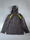 Kappa Aerotec Grey/Yellow Hooded Windbreaker Jacket  (XL/2XL)