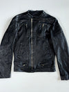 Vintage Italian Lambskin Black Leather Cafe Racer Jacket Women’s (S)