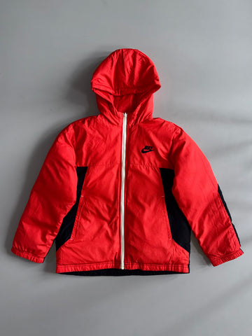 Nike Reversible Puffer Hooded Jacket – Red/Black, Kids (S)