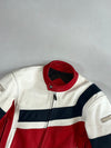 Vintage 90s Fieldsheer by Nelson-Rigg Leather Racing Jacket – Red/White/Navy – Made in Korea (S)