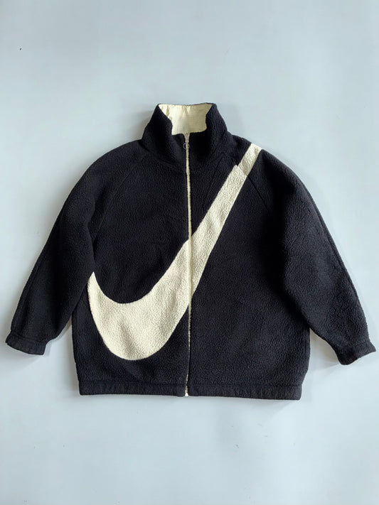 Nike Reversible Big Swoosh Sherpa Fleece Jacket (XL)