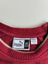 Vintage Puma Burgundy Embroidered Big Cat Crewneck | Size (L)