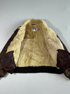 Vintage 1976 Charro USA Winter Zone Shearling Leather Flight Jacket (L/XL)