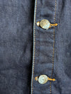 Dickies Raw Indigo Denim Trucker Jacket – Leather Patch (S)