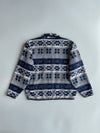 Natural Clothes Style Nordic Fair Isle Fleece Jacket (L)